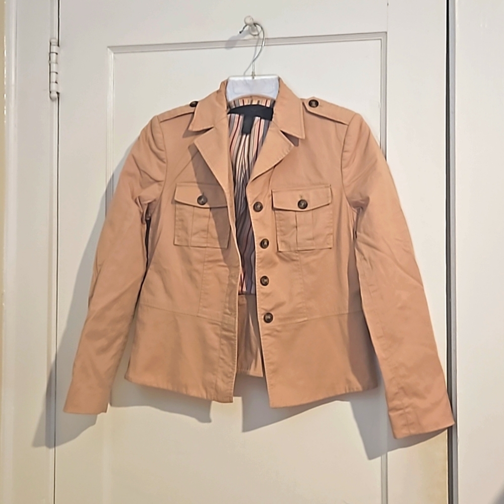 Apostrophe khaki cargo safari jacket size 4